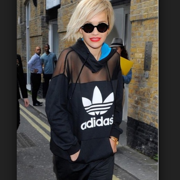 rita ora mesh adidas hoodie